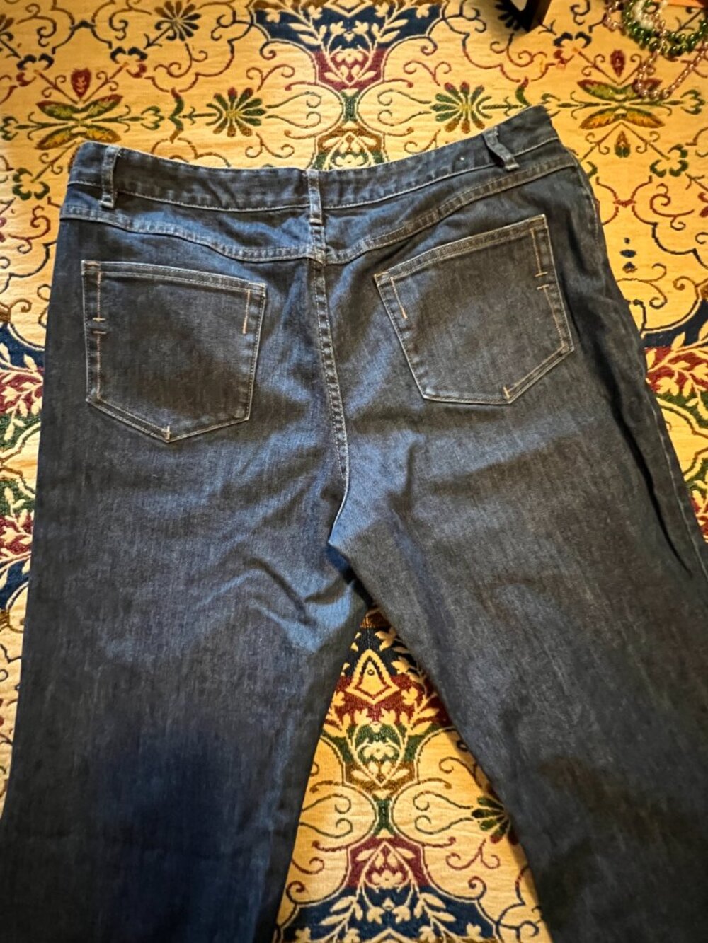 J.Jill Authentic Fit Below waist Wide Leg Jeans Sz 16 Reg Blue Stretch Denim - Picture 10 of 14